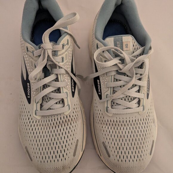 Brooks Ghost 14 Shoes Womens 9.5 Light Blue Lightweight Running Shoes - Picture 4 of 8